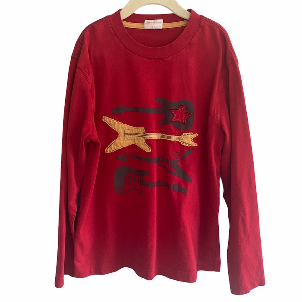Boden Boys 9/10 Long Sleeve Rockstar Tee.